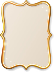 Luxury Gold Golden Frame Wedding Border Ramadan Label Greeting Invitation Celebration Background