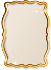 Luxury Gold Golden Frame Border Ramadan Label Greeting Invitation Celebration Background