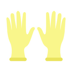 Surgical Gloves Vector Flat Icon Design