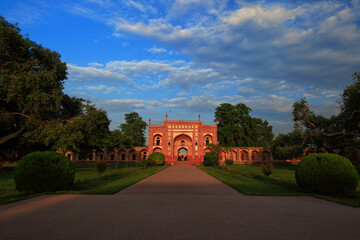 Fototapeta premium King Jhangir Mausoleum. entrance gate of Mughal King Jhangir's mausoleum at Shahdra Bagh Lahore, Punjab, Pakistan