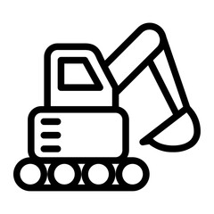 Fototapeta premium excavator Line Icon
