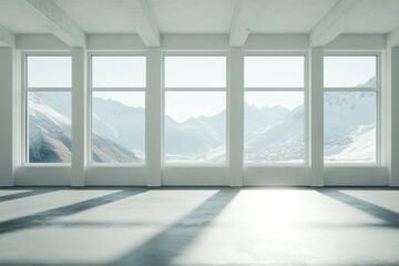 Fototapeta premium In Office: Modern Interior Design for Business Space with Empty Room