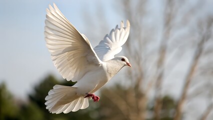 Obraz premium White Dove isolated