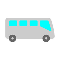 Shuttle Bus  Vector Flat Icon Design