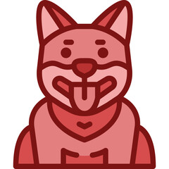 shiba two tone icon