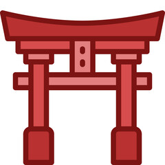 Fototapeta premium torii two tone icon