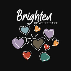 Inspire Positivity with Vibrant Heart T-Shirt Design.