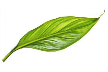 Vibrant green leaf with yellow highlights