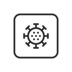 Obraz premium Virus Icon - Modern Simple Flat Vector for Web and Mobile