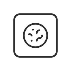 Microbe Bacterium Icon - Modern Simple Flat Vector for Web and Mobile