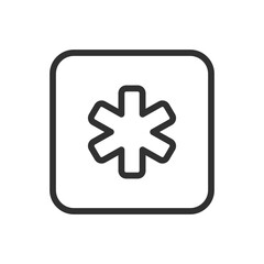 Obraz premium Medical Cross Icon - Modern Simple Flat Vector for Web and Mobile