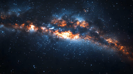 Naklejka premium Cosmic Nebula Illustration: Stellar Dust and Gas