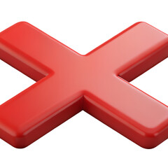 Obraz premium red cross isolated on white