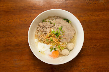 Traditional noodle soup a culinary delight in a cozy eatery