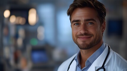 Fototapeta premium portrait of a handsome doctor
