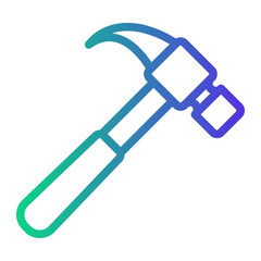 hammer Line Gradient Icon