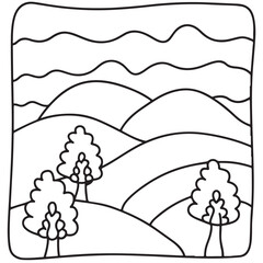 Comfy patterns coloring page, bold and easy coloring book page, patterns, mandala, flowers, floral, animals, vector illustration, line art, black and white, victor art, illustration