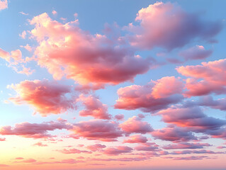 Obraz premium Pink Cloudscape Illustration