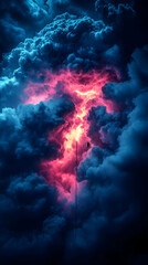 Abstract Storm Cloudscape Illustration