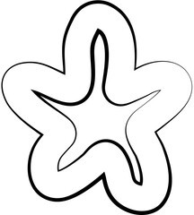 Star doodle line. Element for design