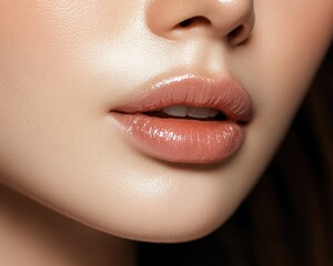 Naklejka premium Juvederm Beauty Treatment: Cosmetic Silicone Syringe for Collagen Enhancement