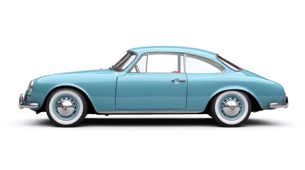 Karmann Ghia Classic German Vintage Auto in Elegant Blue Color