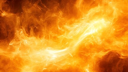 A vibrant golden abstract image depicting fiery glowing energy