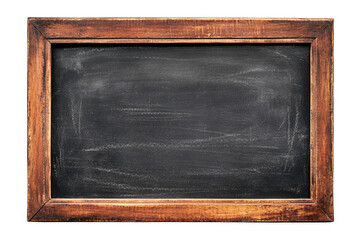 Framed Black Chalkboard on transparent background