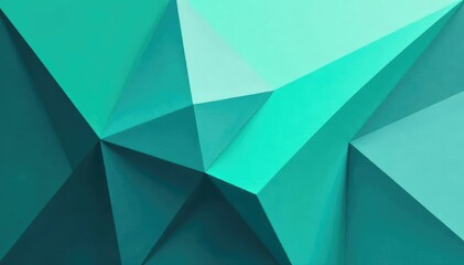 Obraz premium Geometric abstract wallpaper, bold teal and grey triangles, design, surface