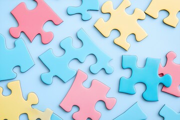 Obraz premium colorful jigsaw puzzle background