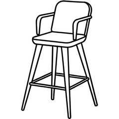 Bar Chair Vector Art – High-Quality Stock Illustrations