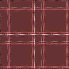 Rustic purple brown and Deep white Seamless Tartan Fabric Design