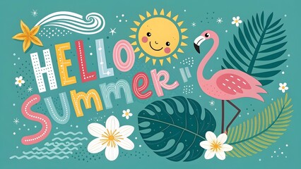 Naklejka premium Happy Easter greeting card with flowers, birds, and swan illustration in a seamless floral pattern, featuring a spring theme, love, and nature elements in soft pink and floral design