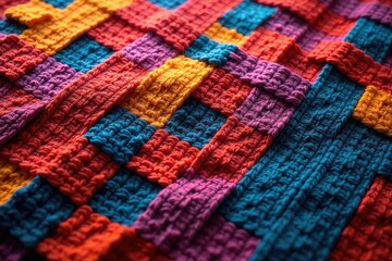 Fototapeta premium Intricate woven textile with repeating design , design, colorful