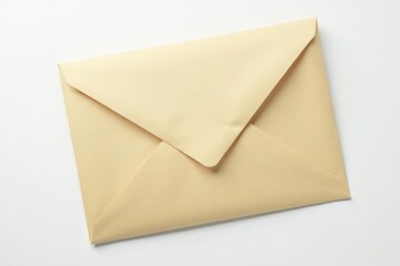Sealed envelope, confidential label, white backdrop , background, secret communication