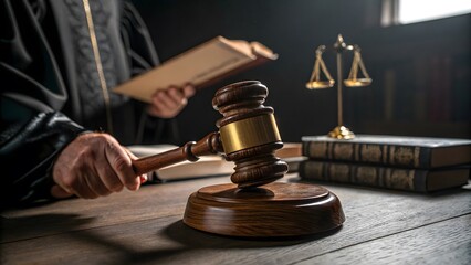Judges Gavel of Justice Authority & Decision Making V8