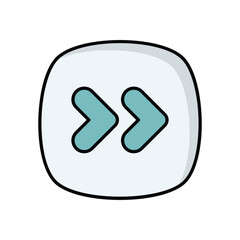 Arrow Right icon isolated on a white background. Vector illustration.