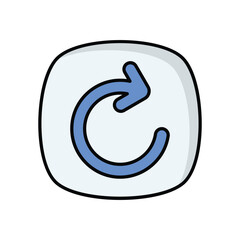 Redo icon isolated on a white background. Vector illustration.