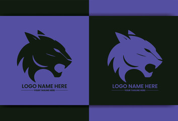 Head panther logo design