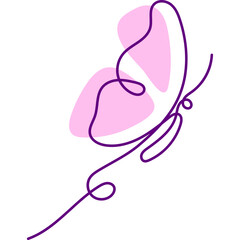 Butterfly Continuous Line Drawing