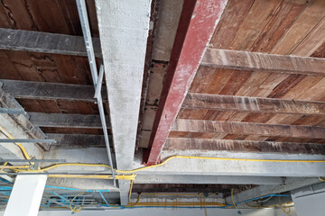 Wooden roof structure of an old house