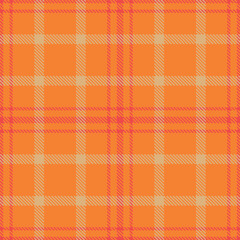Plaid pattern seamless. Muted dusty orange & Light light red Tartan Fabric Design. 