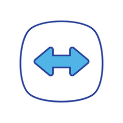 Double Arrow icon isolated on a white background. Vector illustration.