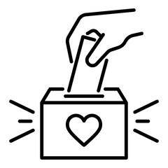 Money donation vector icon