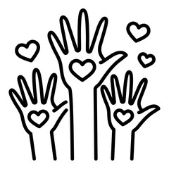 Volunteer line icon