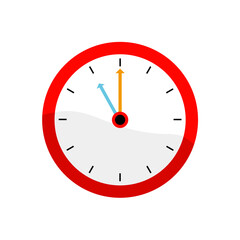Wall clock icon. Timer clock cartoon design. Watch vector illustration.