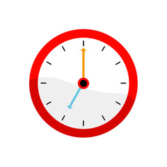 Wall clock icon. Timer clock cartoon design. Watch vector illustration.