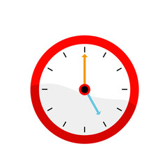 Wall clock icon. Timer clock cartoon design. Watch vector illustration.
