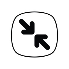 Minimize  icon isolated on a white background. Vector illustration.