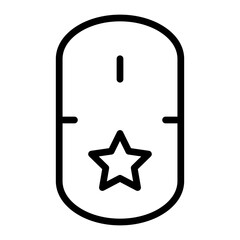 Gaming Mouse Vector Line Icon Design